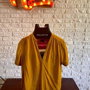 Yellow or ochre J Crew blouse size small